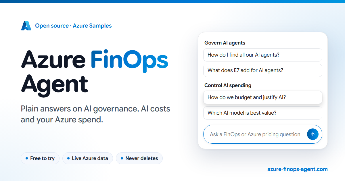 Azure FinOps Agent — AI-Powered Cloud Cost Optimization for Azure